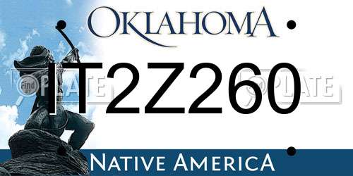 IT2Z260 Oklahoma License Plate