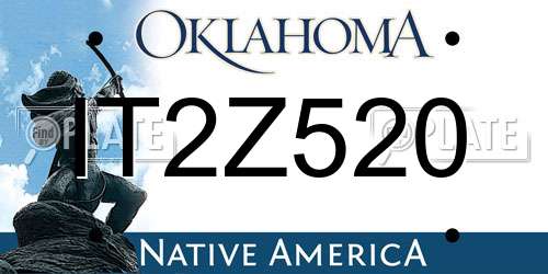IT2Z520 Oklahoma License Plate