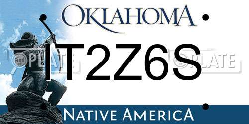 IT2Z6S Oklahoma License Plate