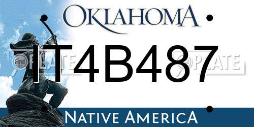 IT4B487 Oklahoma License Plate