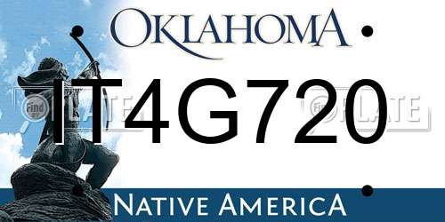 IT4G720 Oklahoma License Plate