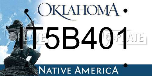 IT5B401 Oklahoma License Plate