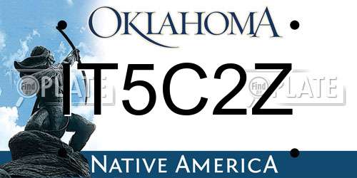 IT5C2Z Oklahoma License Plate