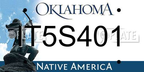 IT5S401 Oklahoma License Plate