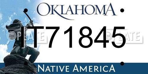 IT71845 Oklahoma License Plate
