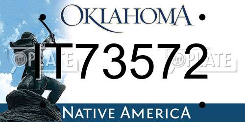 IT73572 Oklahoma License Plate