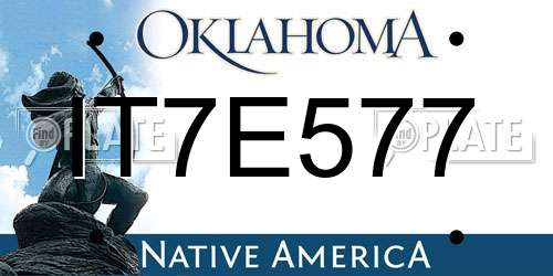 IT7E577 Oklahoma License Plate