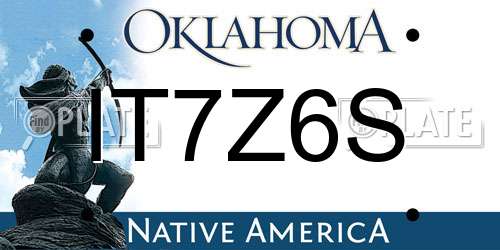 IT7Z6S Oklahoma License Plate