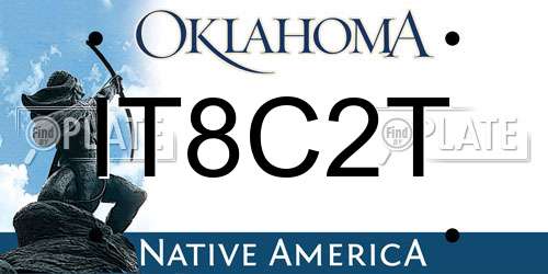 IT8C2T Oklahoma License Plate