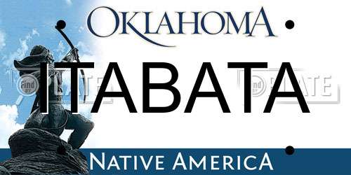 ITABATA Oklahoma License Plate