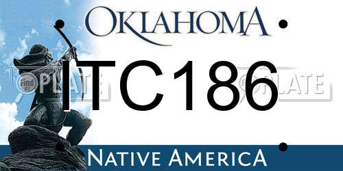 ITC186 Oklahoma License Plate