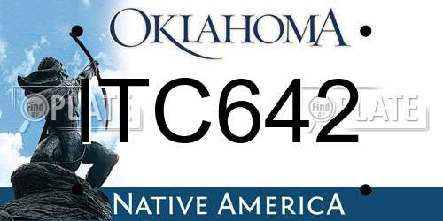 ITC642 Oklahoma License Plate