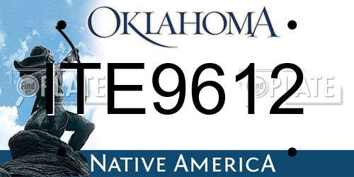 ITE9612 Oklahoma License Plate