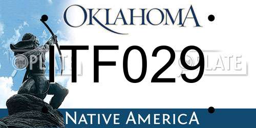 ITF029 Oklahoma License Plate