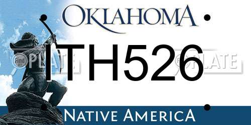 ITH526 Oklahoma License Plate