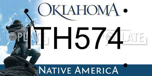 ITH574 Oklahoma License Plate