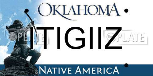 ITIGIIZ Oklahoma License Plate