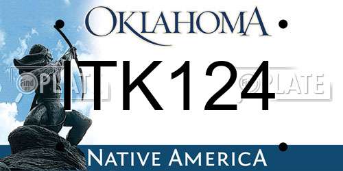 ITK124 Oklahoma License Plate