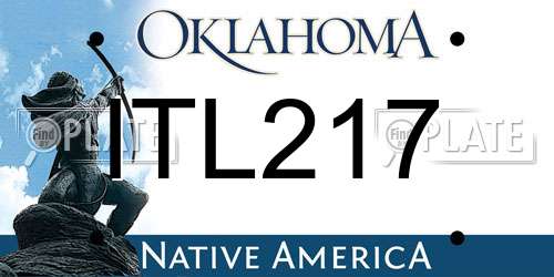 ITL217 Oklahoma License Plate