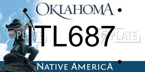 ITL687 Oklahoma License Plate