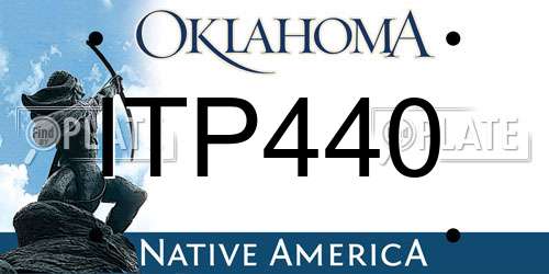 ITP440 Oklahoma License Plate