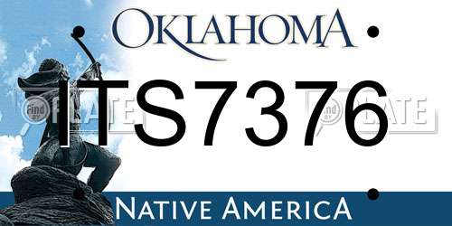 ITS7376 Oklahoma License Plate