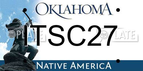 ITSC27 Oklahoma License Plate