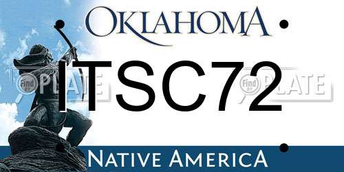 ITSC72 Oklahoma License Plate