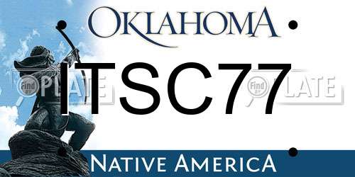 ITSC77 Oklahoma License Plate