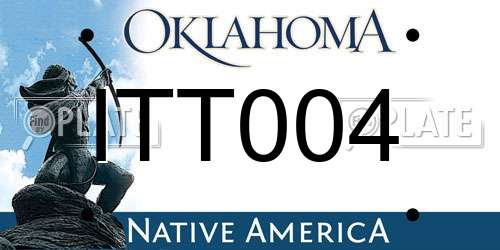 ITT004 Oklahoma License Plate