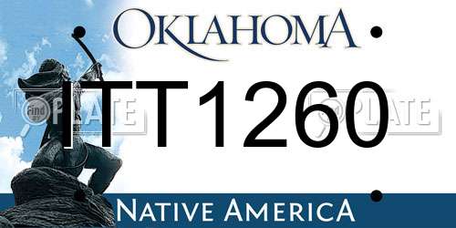 ITT1260 Oklahoma License Plate