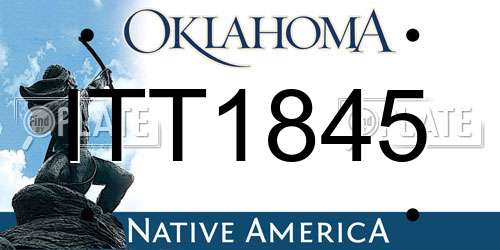 ITT1845 Oklahoma License Plate