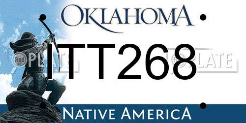 ITT268 Oklahoma License Plate