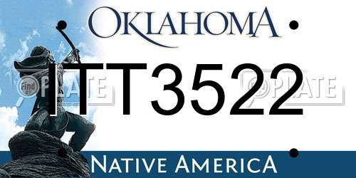 ITT3522 Oklahoma License Plate