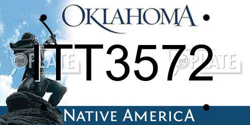 ITT3572 Oklahoma License Plate