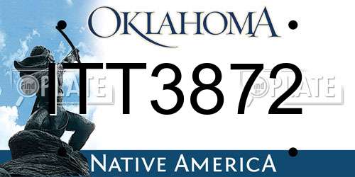 ITT3872 Oklahoma License Plate