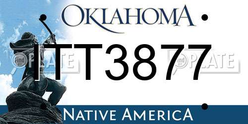 ITT3877 Oklahoma License Plate