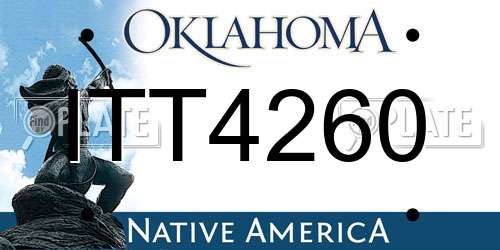 ITT4260 Oklahoma License Plate