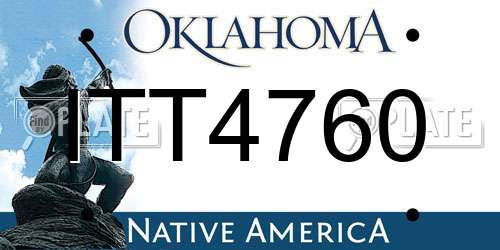ITT4760 Oklahoma License Plate