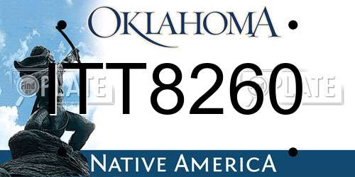 ITT8260 Oklahoma License Plate