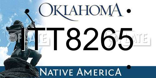 ITT8265 Oklahoma License Plate