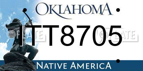 ITT8705 Oklahoma License Plate