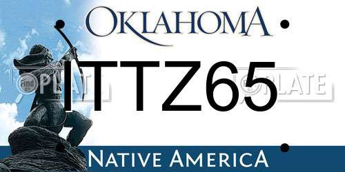 ITTZ65 Oklahoma License Plate