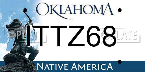 ITTZ68 Oklahoma License Plate