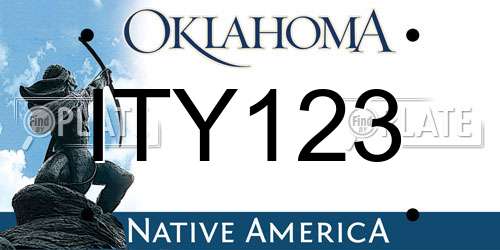 ITY123 Oklahoma License Plate