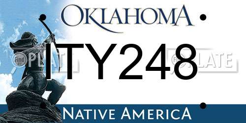ITY248 Oklahoma License Plate