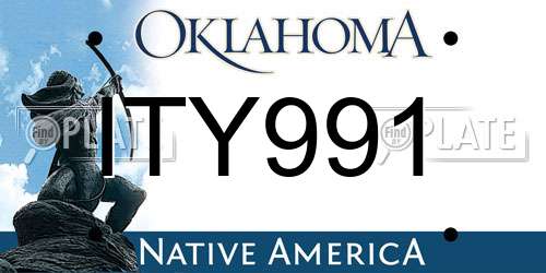 ITY991 Oklahoma License Plate