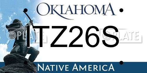ITZ26S Oklahoma License Plate