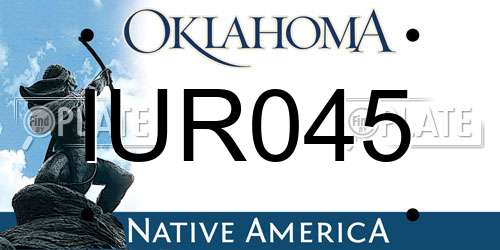 IUR045 Oklahoma License Plate