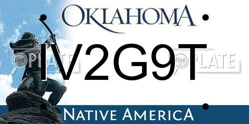 IV2G9T Oklahoma License Plate